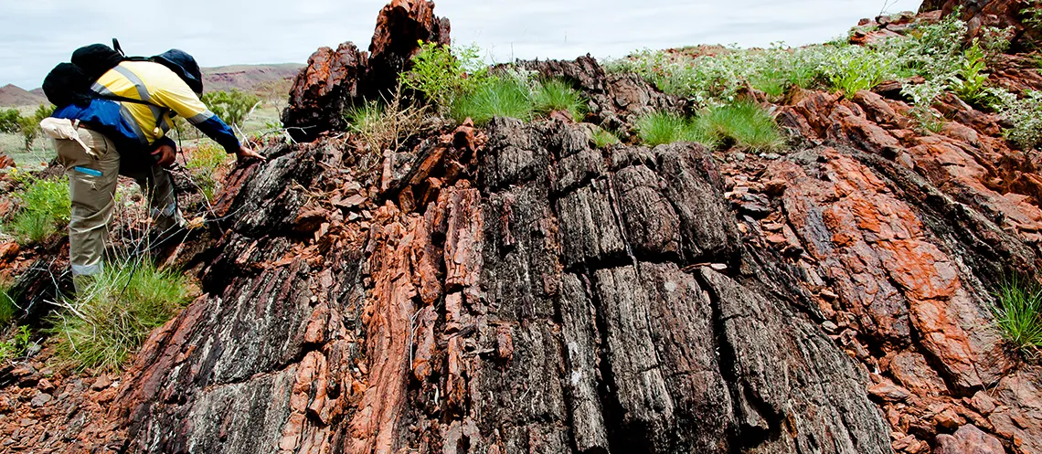 Geologist in the field